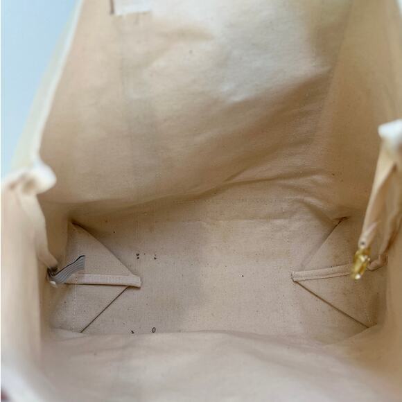 L.L. Bean Boat Tote Canvas Burgundy Trim - Picture 7 of 9